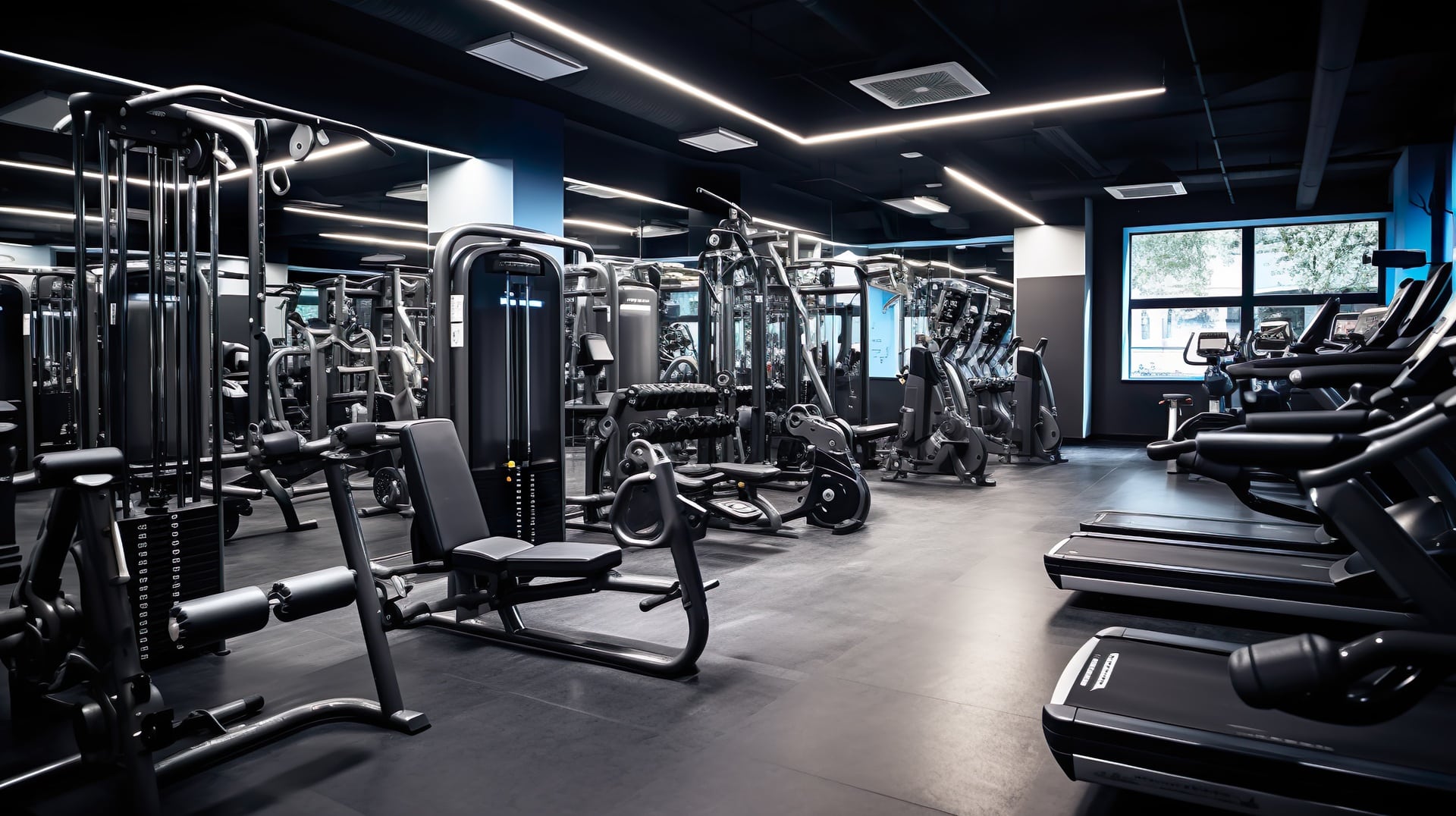 Kraftgeräte und Ausdauerbereich im Fitnessstudio | MTP